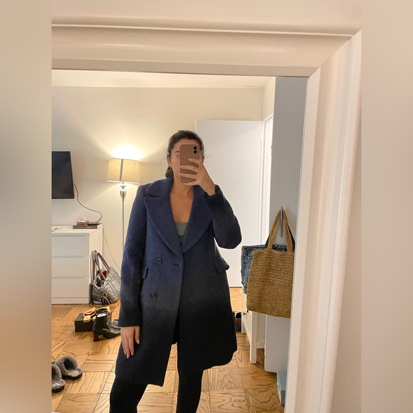 Ombré navy wool coat - Picture 4 of 13